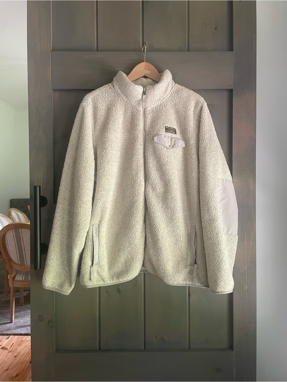L.L.Bean Cream Sherpa Fleece Jacket - 3X Plus